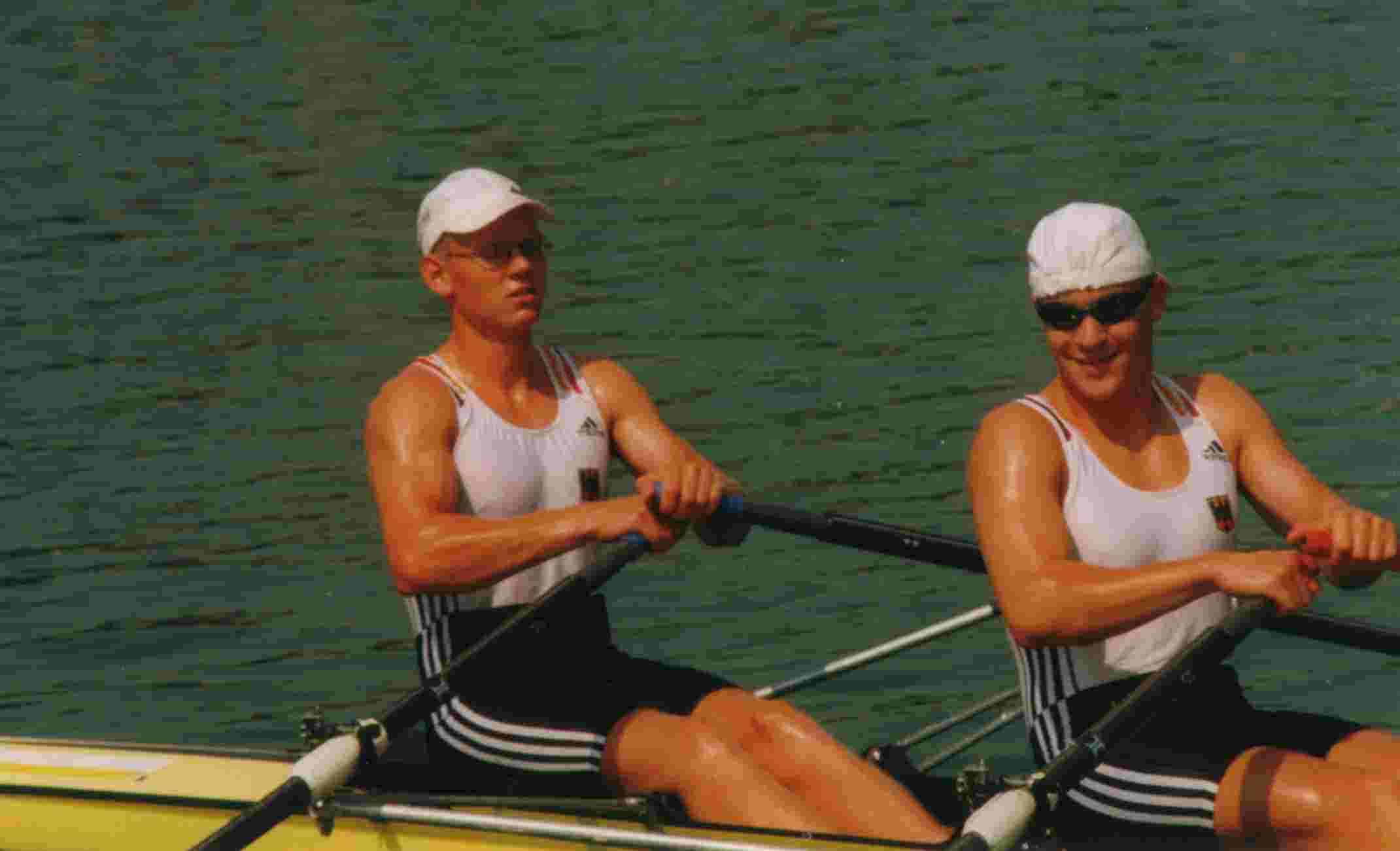 Jörg Schulze (links) RC Beeskow -Bronze im Doppelzweier bei der WM Junioren, Gold im Doppelvierer bei der WM Junioren, Gold im Doppelvierer im Nations Coup