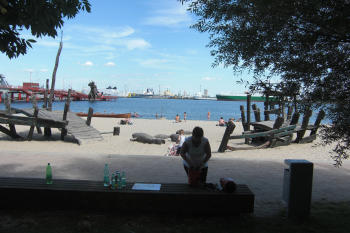 Rostock: Anlegestelle der ehemaligen Internationalen Gartenschau